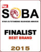 Awarded Best Brand Finalist in SOBA 2015